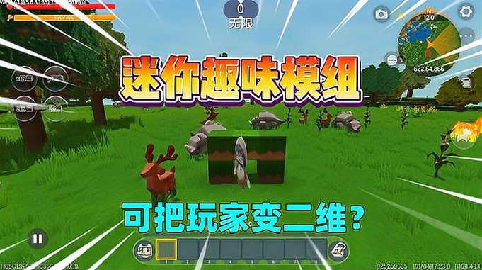 迷你世界：迷你趣味模组！可把玩家变二维？